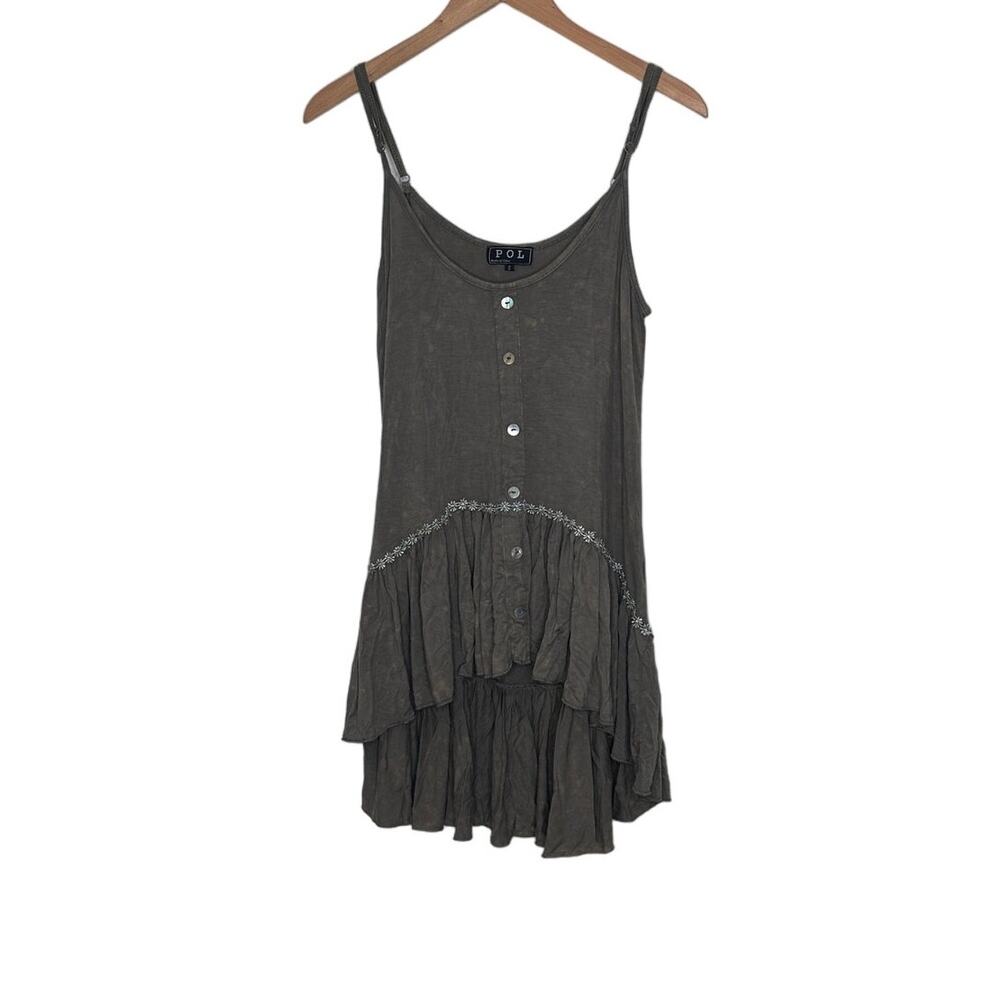 POL Hi low tank with floral detail size small